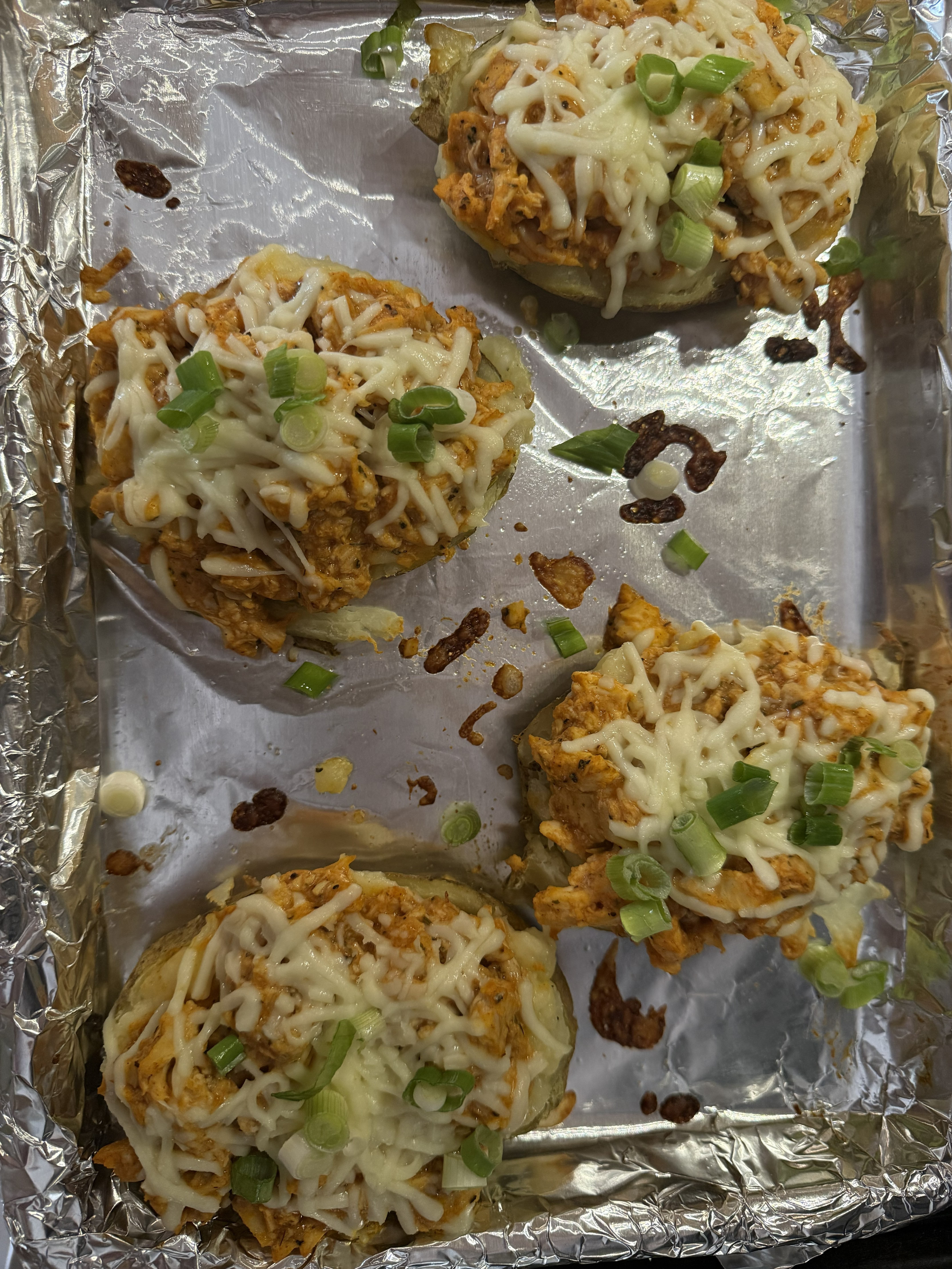 Buffalo Chicken Stuffed Potato